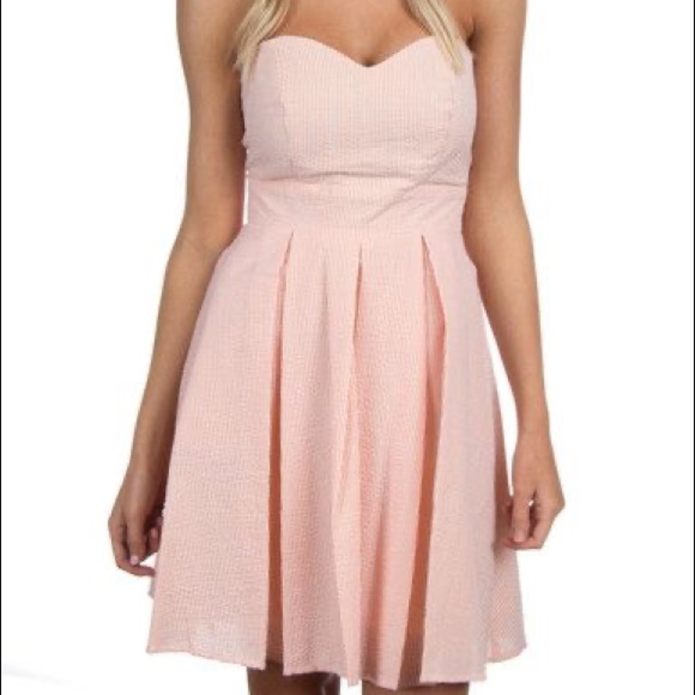 Lauren James orange seersucker Corbin bow …